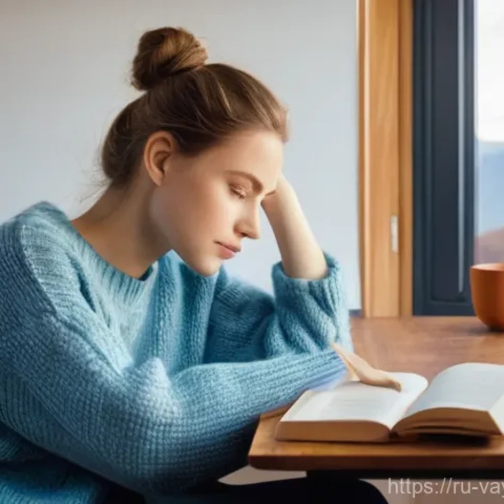 가치 중심의 재정 교육에 대한 필요성 - **Prompt:** A young Russian woman, in her early 20s, with a thoughtful expression, is seated comfort...
