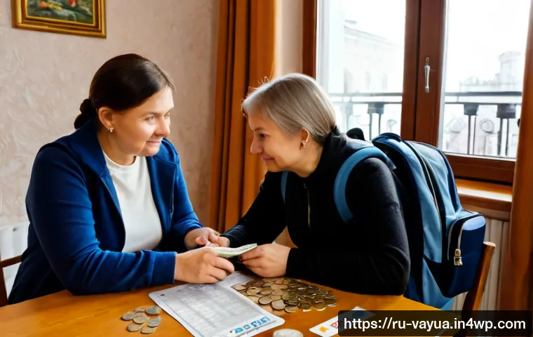 재정 목표 설정 시 고려해야 할 가치 - Photorealistic Russian couple in their late 50s calmly setting financial goals at a tidy kitchen tab...